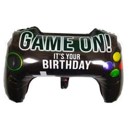 DIWULI Gamer Birthday Decorations - Gamer Balloon Gamepad Game on, Gamer Party Supplies, Gaming Balloon, Video Game Balloons for Party, Video Game Balloon Birthday Boy Deco Helium, Globo Gamers Party