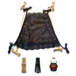 Sendyou Modesty Panel Anti Peep Invisible Bra Sexy See Through Camisoles Set of 2 Black-Beige
