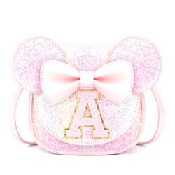 mibasies Toddler Purse Girl Gifts: Little Kids Gifts - Birthday Gifts for Girls 3-8 Mini Mouse Ears Bow Purse Glitter Rainbow A