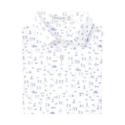 PETER MILLAR Men's Featherweight Beach Sports Performance Polo, White XL