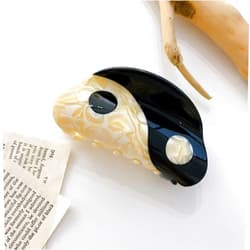 PurYupearl 1pc Black Hair Accessories Yin Yang Hair Clips for Girlfriend Punk Goth Vintage Hairpins Hair Embellishments Aesthetic Presents-Large Clips and Barrettes