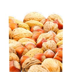 Anna and Sarah Premium Mixed Nuts in Shell, California Jumbo Chandler Walnuts, Extra Large Pecans, California Almonds, Large Oregon Hazelnuts (NO BRAZIL NUT), 6 Lbs