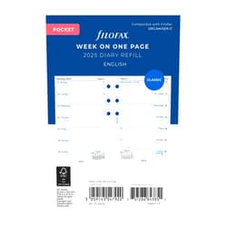 Filofax Pocket week per page English 2025 diary