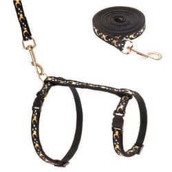 SCIROKKO Cat Harness and Leash Set - Escape Proof Adjustable for Outdoor Walking with Safety Buckle for Small Animals Glow in The Dark