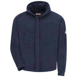 Bulwark Men's Flame Resistant 8 Oz Modacrylic Fleece Zip-Front Hooded Sweatshirt
