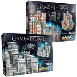 WREBBIT 3D Game of Thrones Bundle Pack Includes Both The Red Keep & Winterfell 3D Jigsaw Puzzles (1,755 Puzzle Pieces)