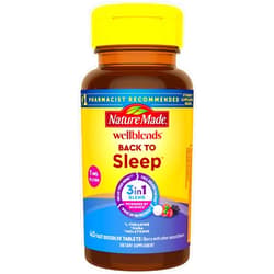 Nature Made Wellblends Back To Sleep, Lower Dose Melatonin 1 mg, L theanine 100 mg and GABA 100mg, Sleep Supplement, 40 Fast Dissolve Tablets