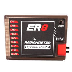 SPEEDY BEE RadioMaster ER8 ELRS PWM Receiver: 2.4GHz 8Ch ExpressLRS Receiver Nano Module for Fixed Wing RC Vehicles by Speedybee