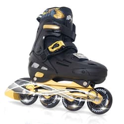 MammyGol Inline Skates for Boys and Girls Youth, 4 Size Adjustable Roller Skates with PU Flashing Wheels, Aggressive Inline Skates High Performance for Kids age 6-12