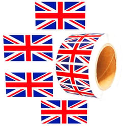 Yunahoo 500PCS Union Jack Flag Stickers British Flag UK London England Theme Birthday Party Decorations Supplies Favors Carnival Events Prize Sticker