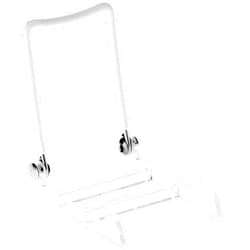 GIBSON HOLDERS 1PL Adjustable White Wire and Clear Acrylic Display Easel, 2.75
