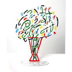 David Gerstein Artist David Gerstein Art White Bouquet Metal Sculpture