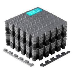 Yes4All EVA Interlocking Mats, Puzzle Floor Tiles, Foam Floor Padding with Border for Furniture, Home Space, Living Room, Garage 11,15,32,99 SQFT