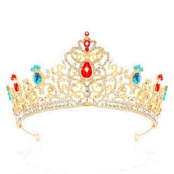 FASOTY Crystal Crowns for Women Tiaras Bride Royal Queen Crown Princess Tiara Quinceanera Headpieces for Wedding Bridal Headband Rhinestone Hair Accessories for Prom Birthday Pageant Party
