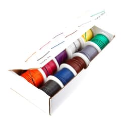 Remington Industries 18UL1007STRKIT10COLOR100 18 AWG Gauge Stranded Hook Up Wire Kit, 100 feet Length Each, 10 Colors, 0.0403