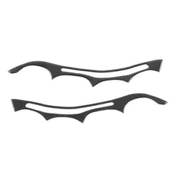 PerGar Headlight Eyebrow, Headlight Eyebrows Eye Lid Sticker, 2pcs Carbon Fiber Headlight Eyebrow Eyelids Trim Decoration Fit for E60 5 Series 2004-2011