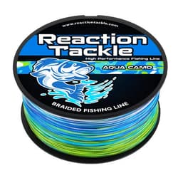 Reaction Tackle Braided Fishing Line - Pro Grade Power Performance for Saltwater or Freshwater Fish - Colored Fishing Line Braid for Extra Visibility