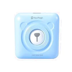 Peripage A6 Mobile Mini Photo Printer Bluetooth Wireless Journal Tutorial Post Printer with Thermal Paper Gift Free (A6 Blue)
