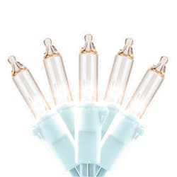 YULETIME 200 Clear Christmas Lights, Pack of 2 Sets 33 Feet 100 Count UL Certified Incandescent String Lights (Clear - White Wire)
