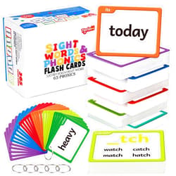 Torlam Sight Words & Phonics Flash Cards for Kids, Learn to Read Digraphs CVC Blends Long Vowel Sounds Spelling Reading Phonics Games, Site Words for Pre-k Kindergarten 1st 2nd 3rd Grade Homeschool