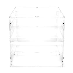 LABIXIAOXIN Pastry Display Case Countertop, Bakery Display Case Countertop with 3 Trays, Acrylic, Size: 18.7×17.71×17.71in