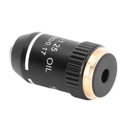 Garosa 100X Objective Biological Microscope Lens Microscope Objective Lenses 195 Achromatic Black Objective Lens Oil High Power Objective Interface
