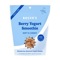 Bocce's Bakery Berry Smoothie Wellness Treats for Dogs, Wheat-Free Everyday Dog Treats, Made with Real Ingredients, Baked in The USA, All-Natural Soft & Chewy Cookies, 6 oz
