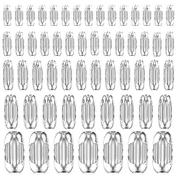 OIIKI 150pcs Ball Chain Connector Clasps Stainless Steel Silver Fits for 1.5/2.0/2.4/3.2/4.5mm Beaded Ball Chain Clips Replacement