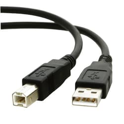 Importer520 Black 15 ft Hi-Speed USB 2.0 Printer Scanner Cable Type A Male to Type B Male For HP Canon, Lexmark, Epson