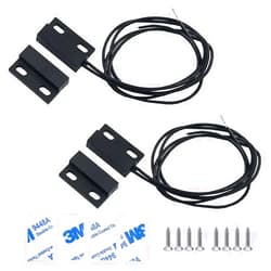 AOAUTO Magnetic Reed Switch,Normally Closed NC Waterproof Magnetic Switch,Micro Alarm Reed Switch 10W 100v 0.5A Magnetic Door Sensor Switch to DC 5V 12V 24V Lights（2 Pack）