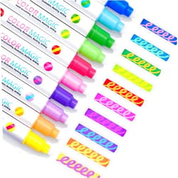 JoyCat 10 Color Changing Highlighter Pens,Dual Tip Magic Markers,Assorted Fluorescent Colors for Art Journaling,Note Taking&School Office Journaling Supplies,No Bleed,Ideal gift&marker for Kids&Adult