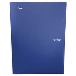Five Star Stay-Put Pocket Folder, 11.62 x 9.31 x .25 Inches, Navy (72119)