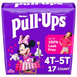Pull-Ups Girls' Potty Training Pants, Size 4T-5T Training Underwear (38-50 lbs), 17 Count