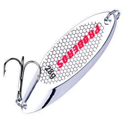 PROBEROS Fishing Spoons Lures Bass Baits Jigging Bait Tackle with Treble Hooks Hard Metal Spoon Fishing Lure Weight Pick 10 Pcs/Pack Silver Gold