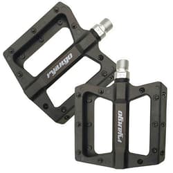 RYANGO Mountain Bike Pedals, Non-Slip Nylon Fiber Bike Pedals, Flat Lightweight MTB Pedals Sealed Bearing, Wide Platform Bicycle Pedals Road Bike Pedals for MTB BMX 9/16”