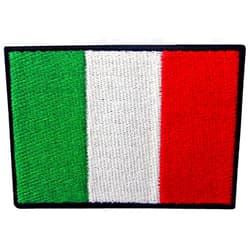 EmbTao Italy Flag Embroidered Patch Italian Iron On Sew On National Emblem