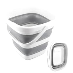 BIDFUL Car Wash Bucket 5L, Collapsible Bucket for Cleaning Supplies, Folding Mop Buckets Water Storage Containers for Camping Gardening Finishing Beach Outdoor RV Sink Wash Basin Ice Tub Swamp Emergency Prep