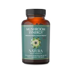 Natura Health Products Mushroom Synergy Supplement - Featuring Turkey Tail, Red Reishi, Chaga, & Poria Mushrooms - Modulates Healthy Immune Response* (180 Capsules)