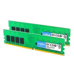 Crucial RAM 16GB Kit (2x8GB) DDR4 2400 MHz CL17 Desktop Memory CT2K8G4DFS824A, Green/Black
