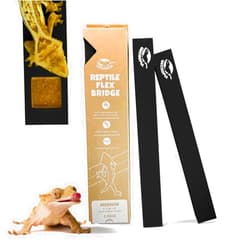 GECKOPIA Reptile Flex Bridge| Reptile Bridge | Gecko Bridge | Gecko Ledge | Reptile Vine | Reptile Terrarium Decoration | Reptile Branch Alternative (Black)