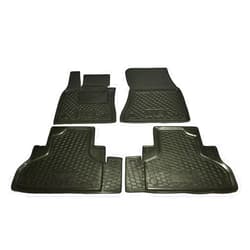 Gummiauto Custom Fit All Weather Floor Liners Carmats Black Rubber Floor Mats 1st & 2nd row 4 pcs/set compatible with BMW X5 F15 2014-2018
