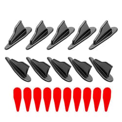 BokWin 10 Pcs Diffuser Shark Fin Kit，Spoiler Roof Wing Air Vortex Generator Universal Car Truck SUV Roof Decoration Spoiler Wing Carbon Fiber Car Accessories，Black