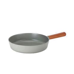 Neoflam FIKA Kitchen Nonstick 9.5-Inch Stir Fry Chef Pan with Wood Handle, Healthy Cooking Ceramic Coating Skillet, Gray Color, Made in Korea (24cm Frying Pan)