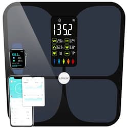 Lepulse Scales for Body Weight and Fat, Lepulse Large Display Weight Scale, High Accurate Body Fat Scale Digital Bluetooth Bathroom Scale for BMI Heart Rate, 15 Body Composition Analyzer Sync with Fitness App