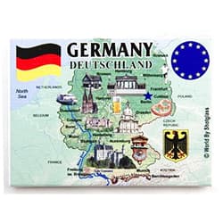 World By Shotglass Germany EU Series Souvenir Fridge Magnet 2.5