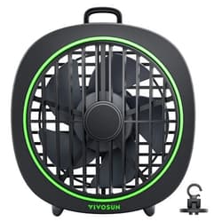 VIVOSUN AeroWave D4, 4” Grow Tent Clip Fan with Detachable Hook, 3-Speed Strong & Quiet Airflow, Adjustable Airflow Angle for Hydroponics, Circulation & Cooling, Black, 1-Pack