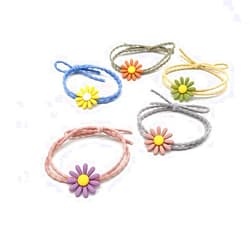 YunKia 30Pcs Little Daisy Ladies and Children's Hair Tie