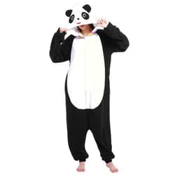 Focupaja Panda Onesie Pajamas Animal Cosplay Adult One Piece Halloween Jumpsuit Christmas Costume Loungewear