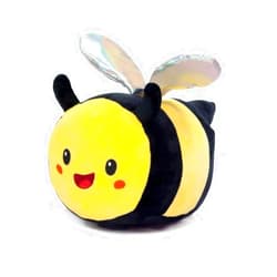Fiesta Toys Lil Huggy Bebe Bee Plush Mini Stuffed Animal Toy - 8 Inch, Small, Black Yellow
