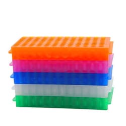 MUHWA 5 PCS Vial Rack Tube Rack Double Panel 96 Positions for Microcentrifuge Tubes 0.2-2ml